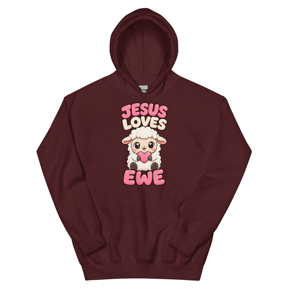Jesus Loves Ewe T-Shirt | gc: Hoodie/Maroon