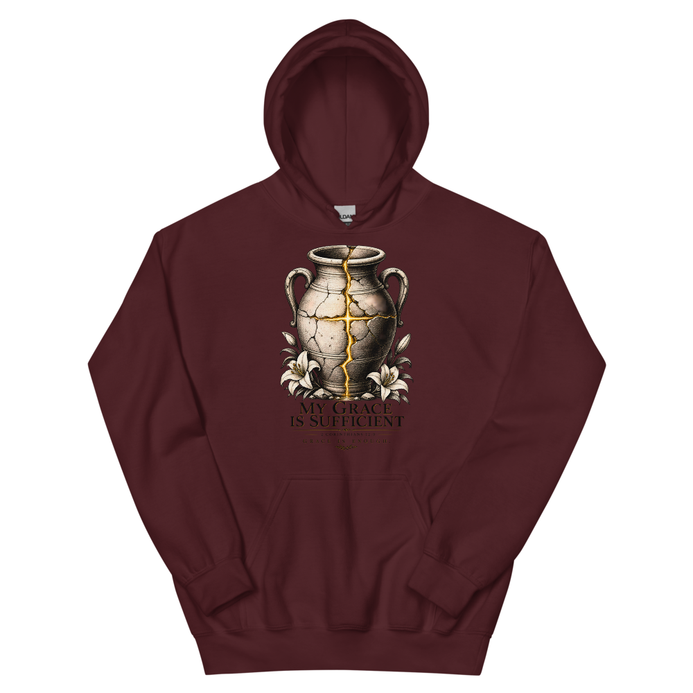 My Grace Is Sufficient Kintsugi T-Shirt | gc: Hoodie/Maroon
