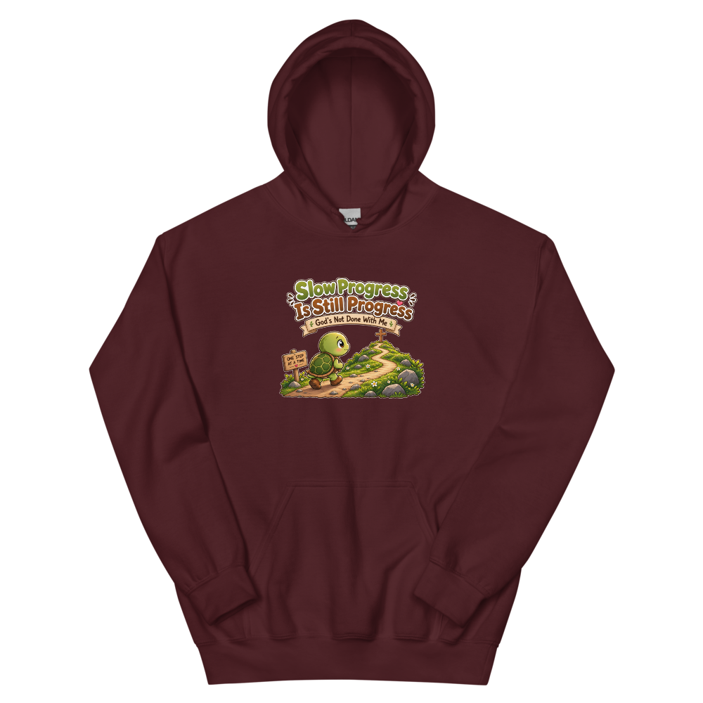 Slow Progress Is Still Progress T-Shirt | gc: Hoodie/Maroon