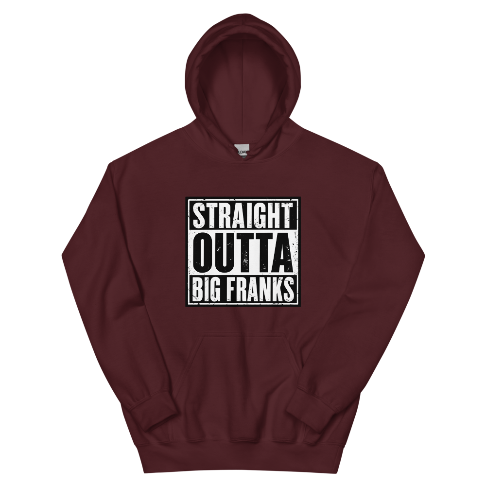 Straight Outta Big Franks Hoodie | colour: Maroon