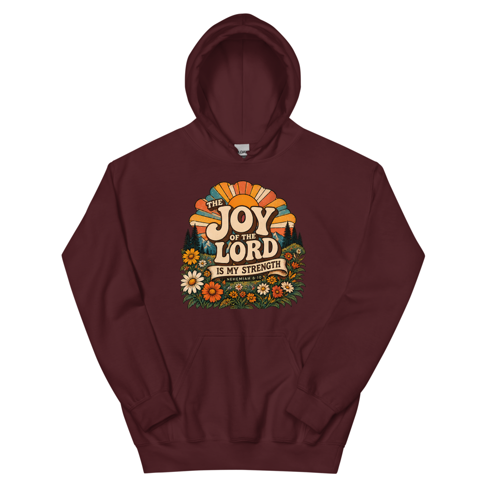 The Joy Of The Lord Is My Strength Retro T-Shirt | gc: Hoodie/Maroon