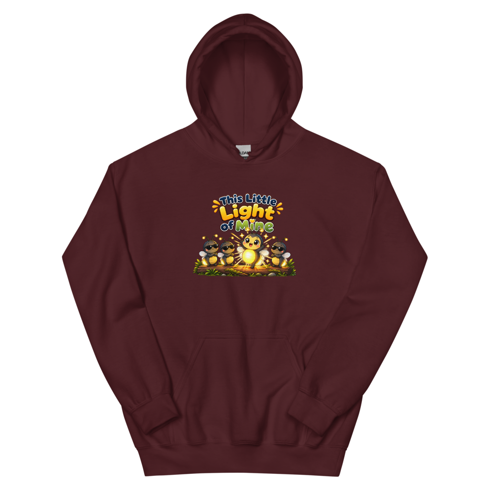 This Little Light Of Mine Firefly Hoodie | colour: Maroon