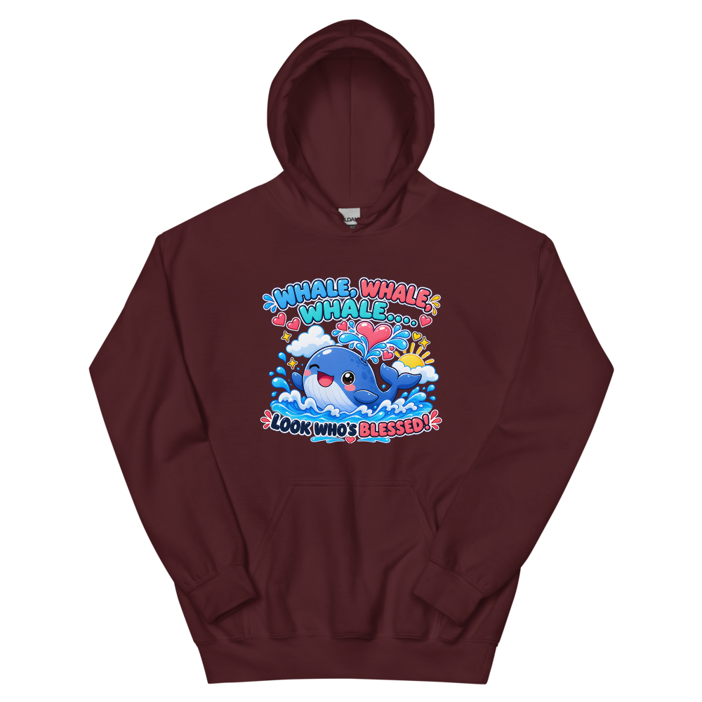 Whale Whale Whale Look Who's Blessed T-Shirt | gc: Hoodie/Maroon