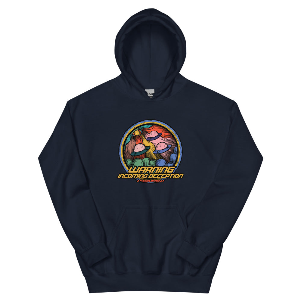 Incoming Deception Men's Hoodie | colour: Navy