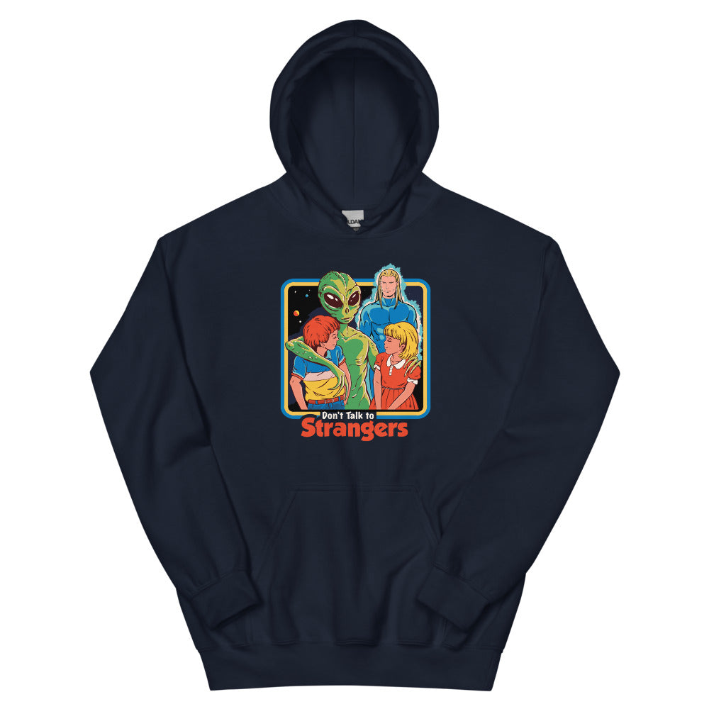 Dont Talk To Strangers Men's Hoodie | colour: Navy