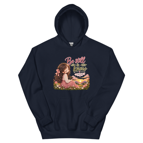 Be Still And Know Chibi Hoodie | colour: Navy