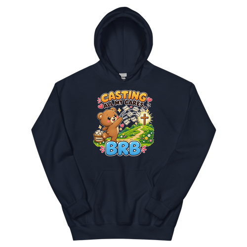 Casting All My Cares BRB Hoodie | colour: Navy