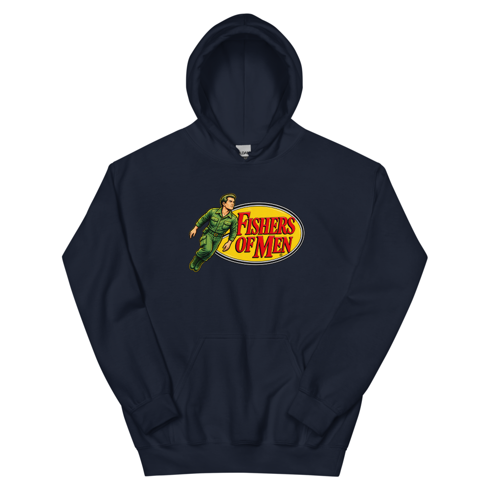 Fishers Of Men Action Figure T-Shirt | gc: Hoodie/Navy