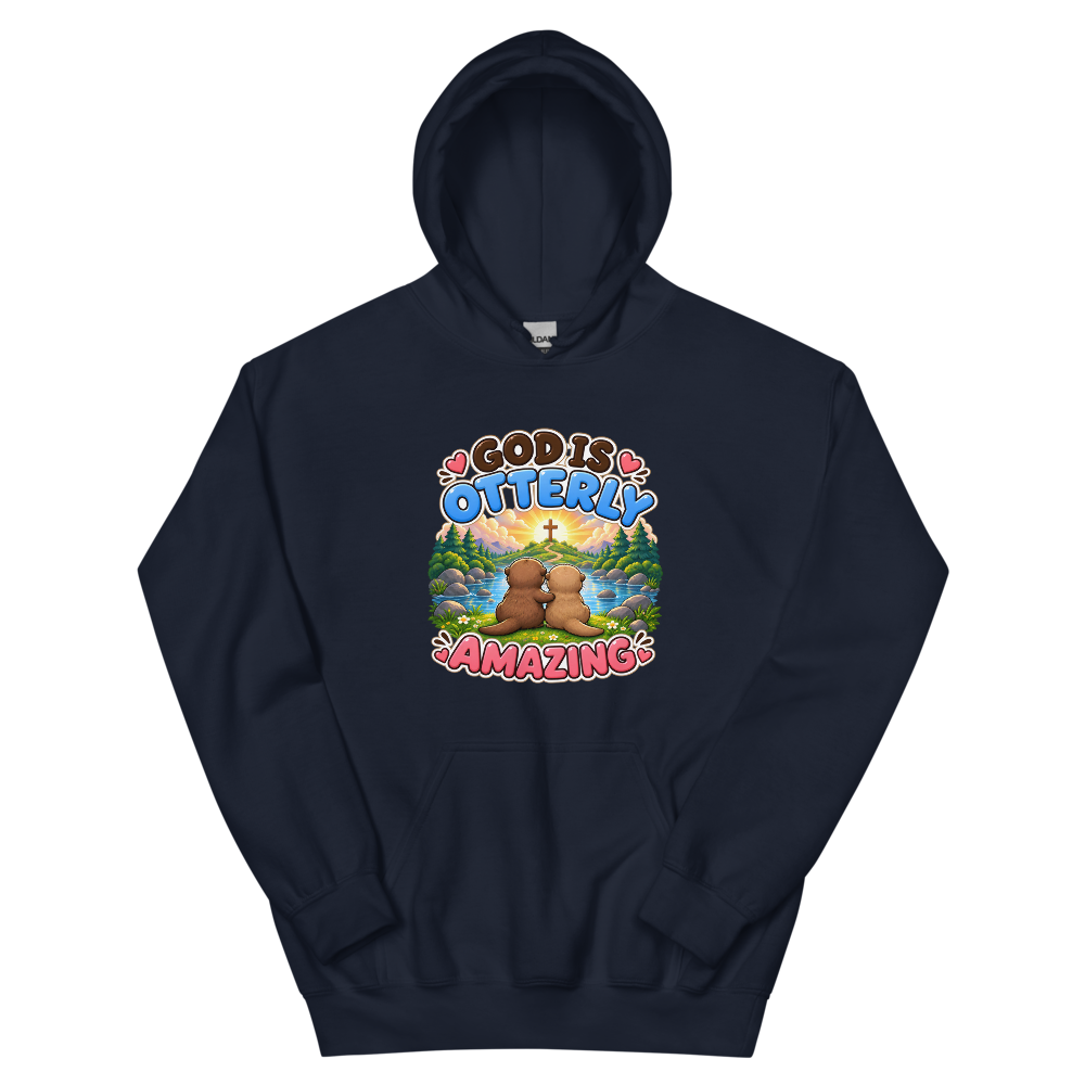 God Is Otterly Amazing Hoodie | colour: Navy