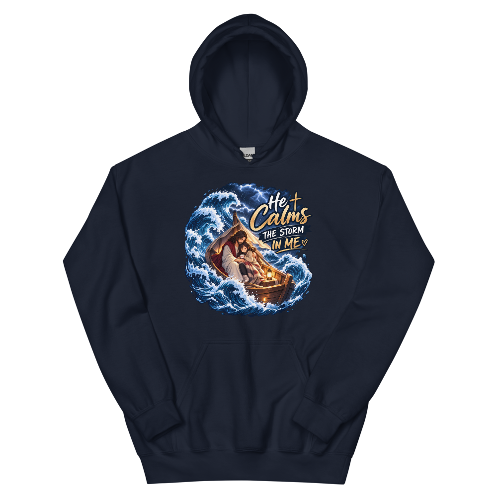He Calms The Storm In Me T-Shirt | gc: Hoodie/Navy