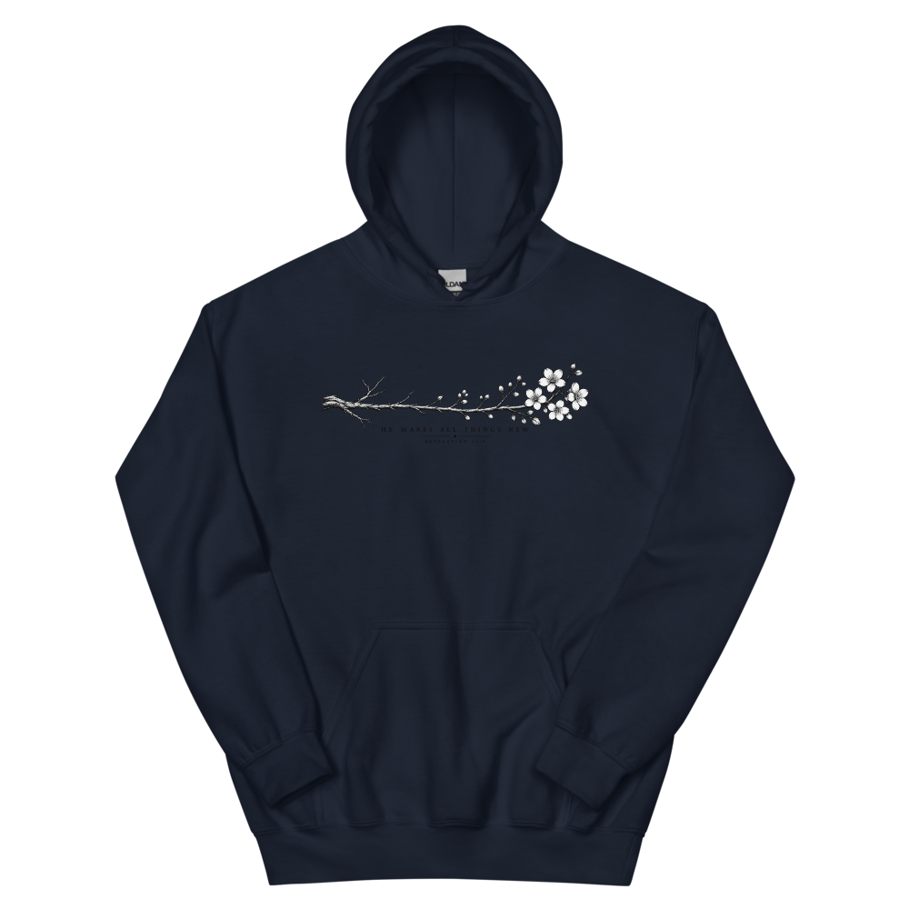 He Makes All Things New Branch Hoodie | colour: Navy