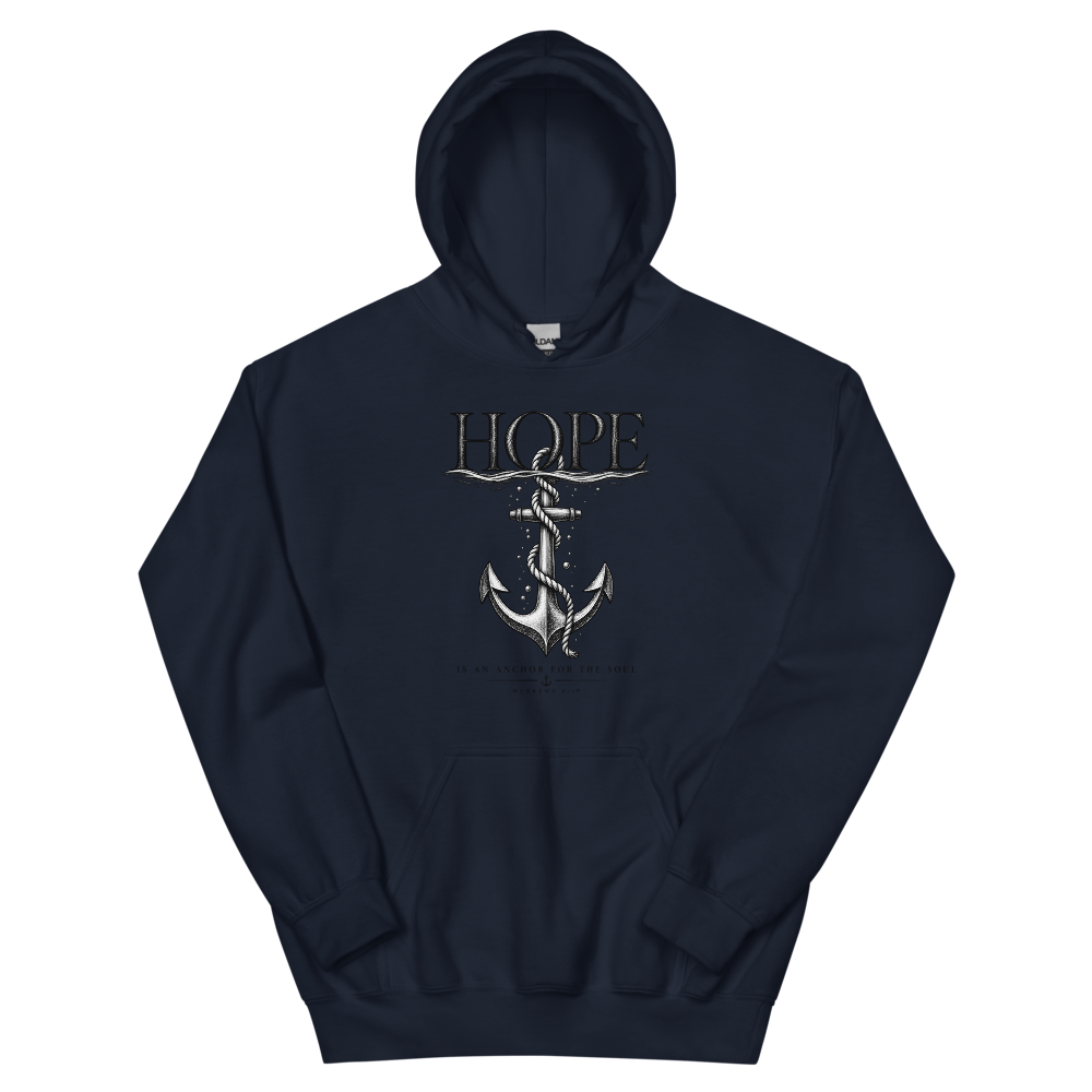 Hope Is An Anchor Engraved T-Shirt | gc: Hoodie/Navy