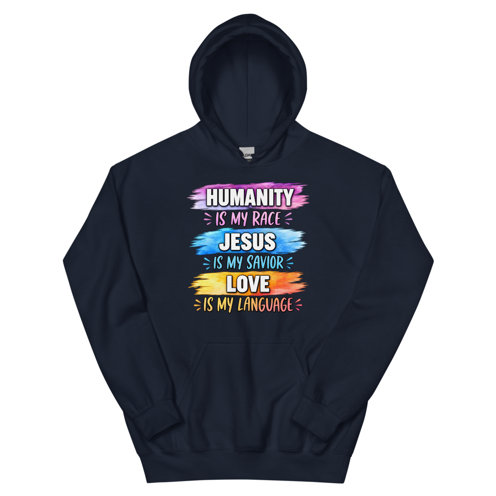 Humanity Is My Race T-Shirt | gc: Hoodie/Navy