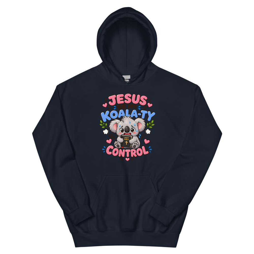 Jesus Be My Koala-ty Control Hoodie | colour: Navy