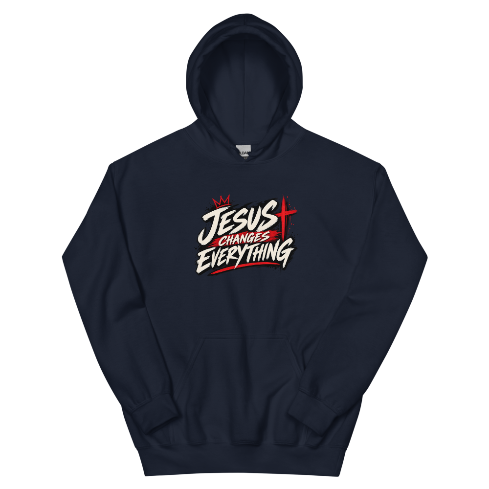 Jesus Changes Everything Streetwear Hoodie | colour: Navy