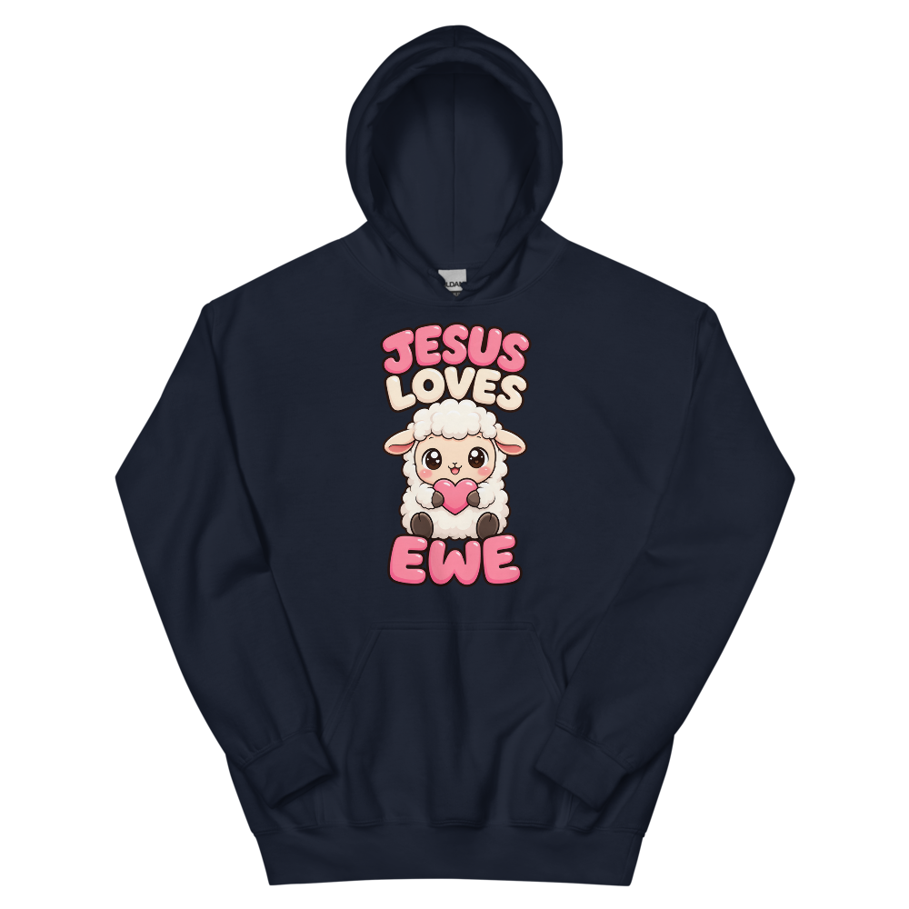 Jesus Loves Ewe T-Shirt | gc: Hoodie/Navy