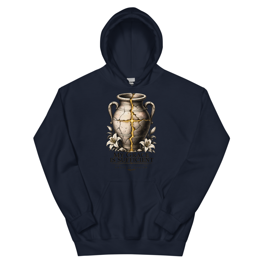 My Grace Is Sufficient Kintsugi T-Shirt | gc: Hoodie/Navy