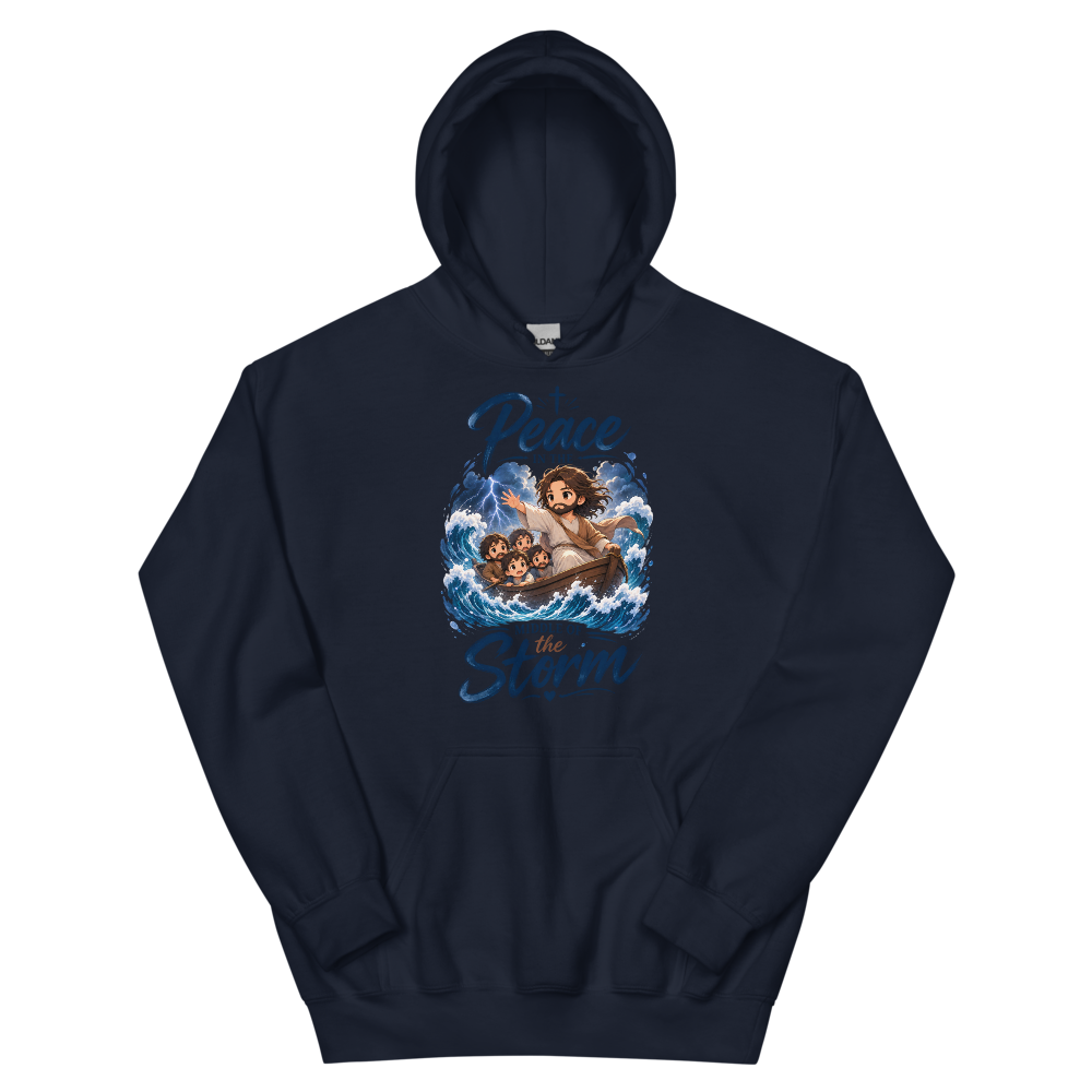 Peace In The Middle Of The Storm Hoodie | colour: Navy