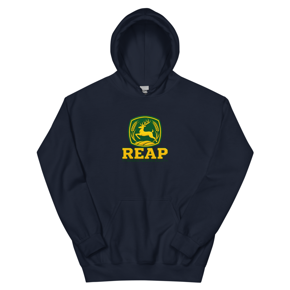 Reap Leaping Deer Badge T-Shirt | gc: Hoodie/Navy