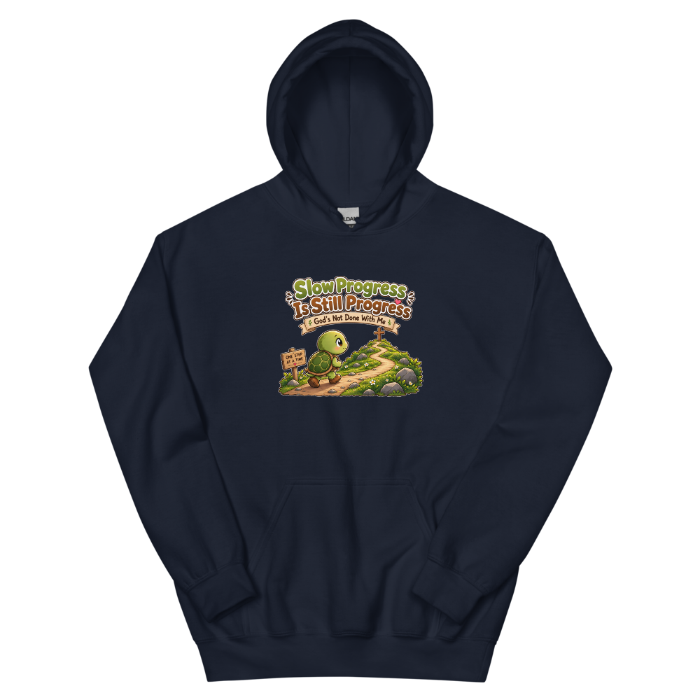 Slow Progress Is Still Progress T-Shirt | gc: Hoodie/Navy