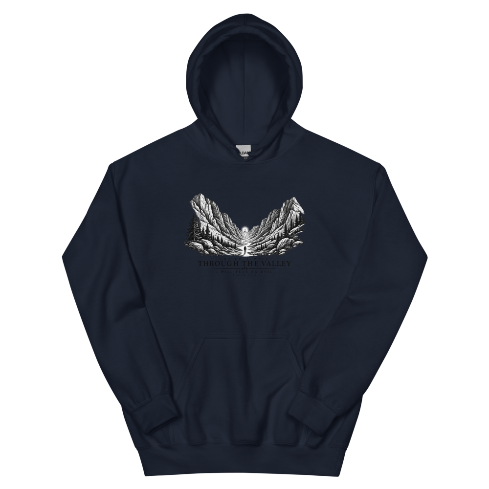 Though I Walk Through The Valley T-Shirt | gc: Hoodie/Navy