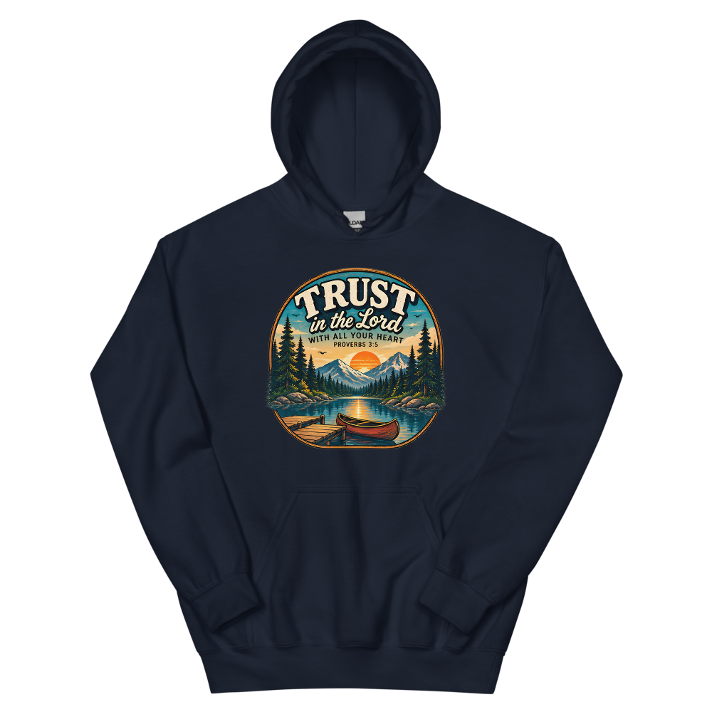 Trust In The Lord Lakeside Badge Hoodie | colour: Navy