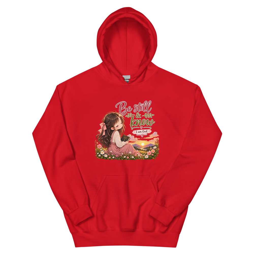 Be Still And Know Chibi Hoodie | colour: Red