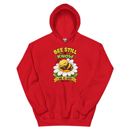 Bee Still And Know Hoodie | colour: Red