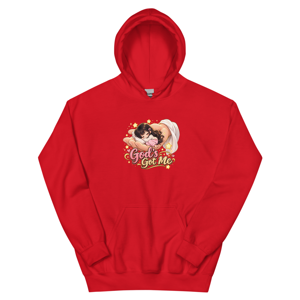 God's Got Me Chibi T-Shirt | gc: Hoodie/Red