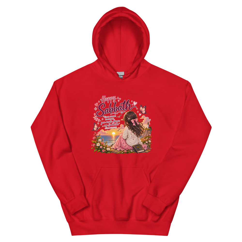 Happy Sabbath Sunset Chibi T-Shirt | gc: Hoodie/Red