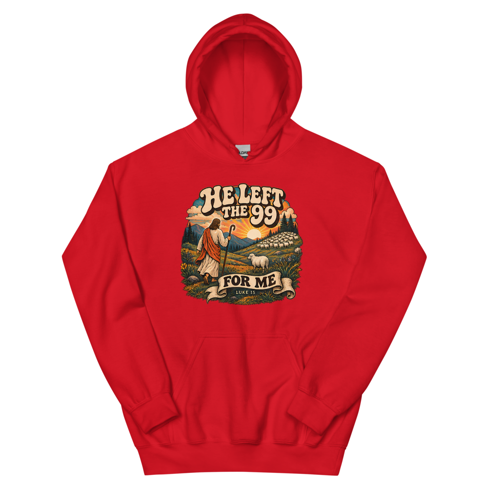 He Left The 99 For Me Retro Groovy T-Shirt | gc: Hoodie/Red