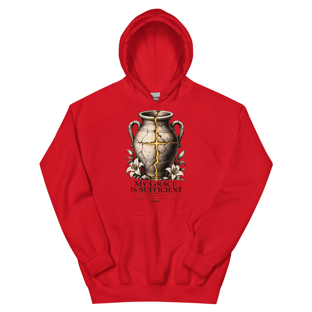 My Grace Is Sufficient Kintsugi T-Shirt | gc: Hoodie/Red