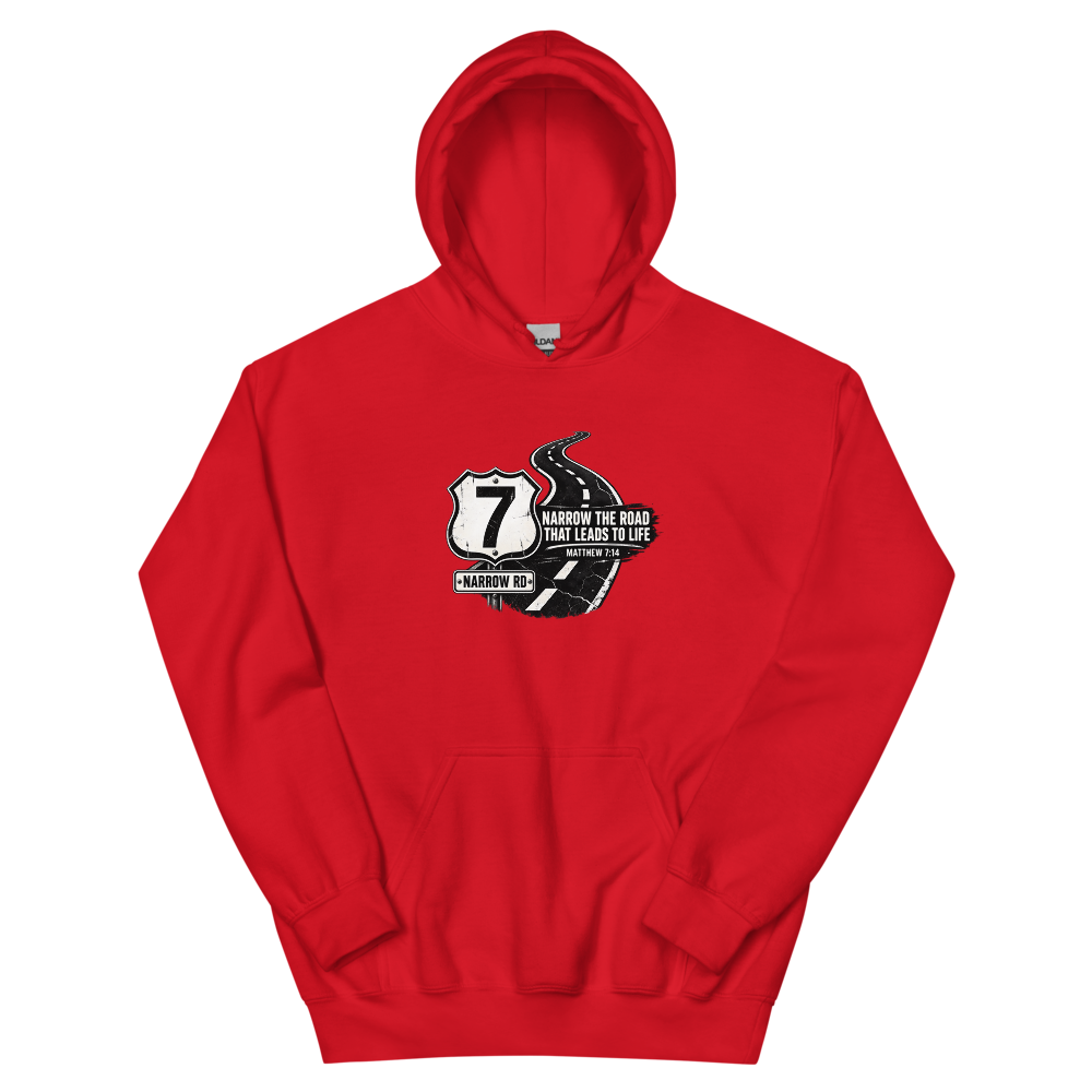 Narrow Road Route 7 Hoodie | colour: Red