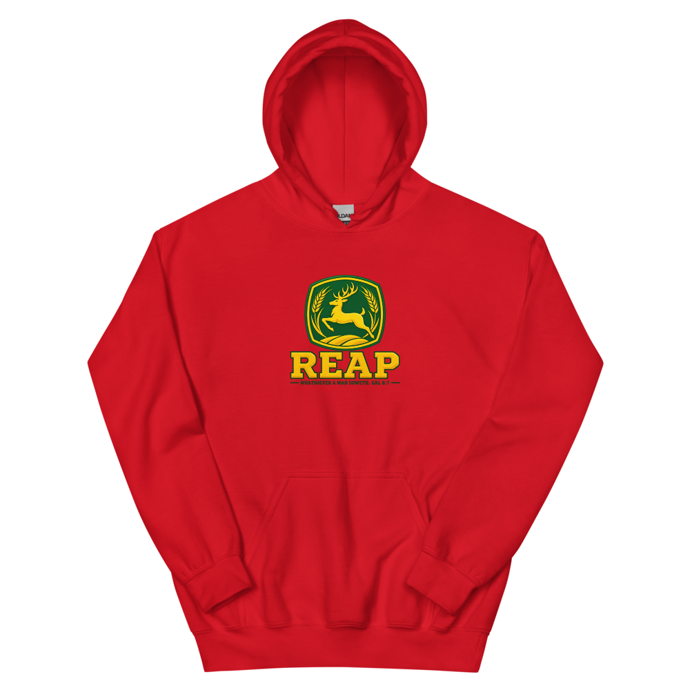 Reap Leaping Deer Badge T-Shirt | gc: Hoodie/Red