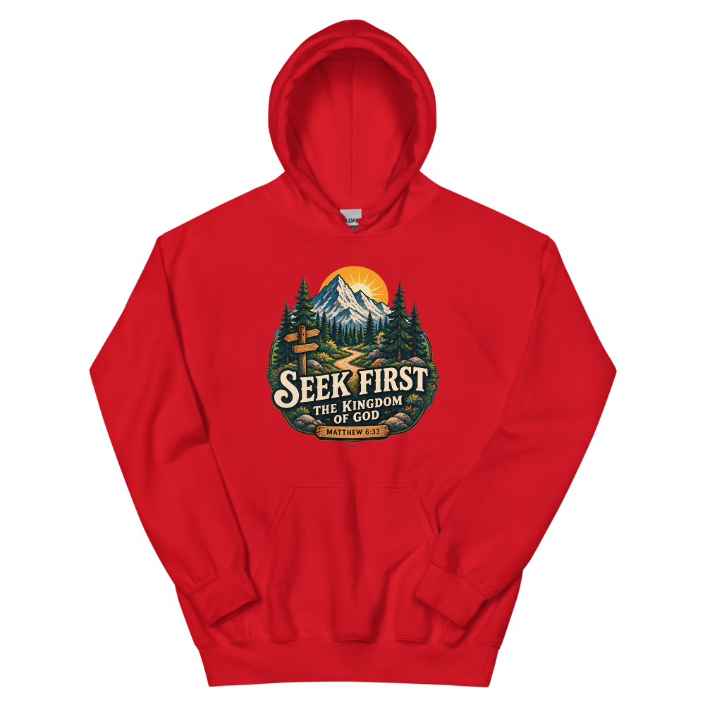 Seek First The Kingdom Trail Badge T-Shirt | gc: Hoodie/Red