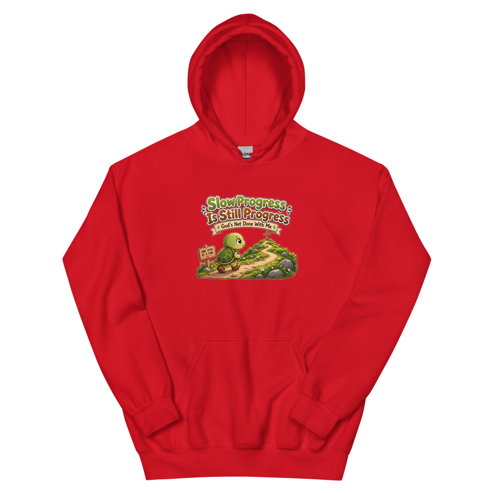Slow Progress Is Still Progress T-Shirt | gc: Hoodie/Red