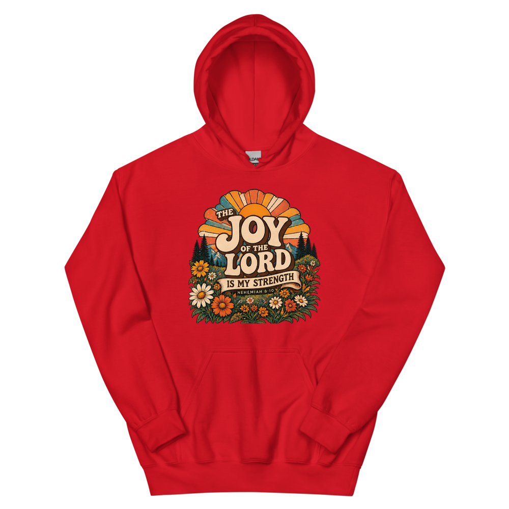 The Joy Of The Lord Is My Strength Retro T-Shirt | gc: Hoodie/Red