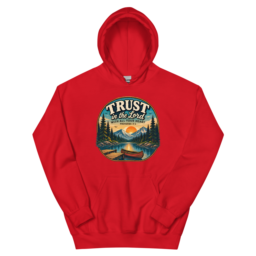 Trust In The Lord Lakeside Badge Hoodie | colour: Red