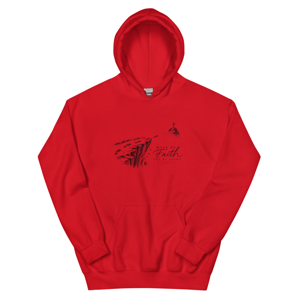 Walk By Faith Not By Sight Cliff T-Shirt | gc: Hoodie/Red