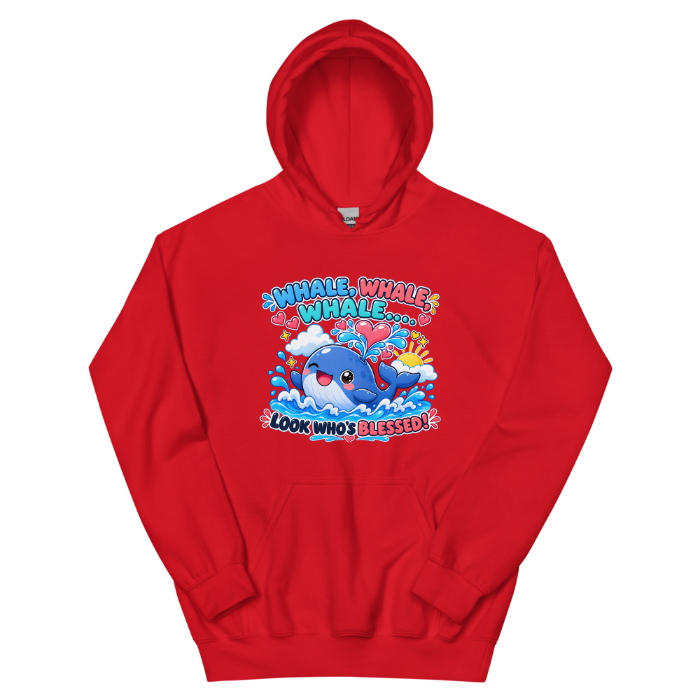 Whale Whale Whale Look Who's Blessed T-Shirt | gc: Hoodie/Red