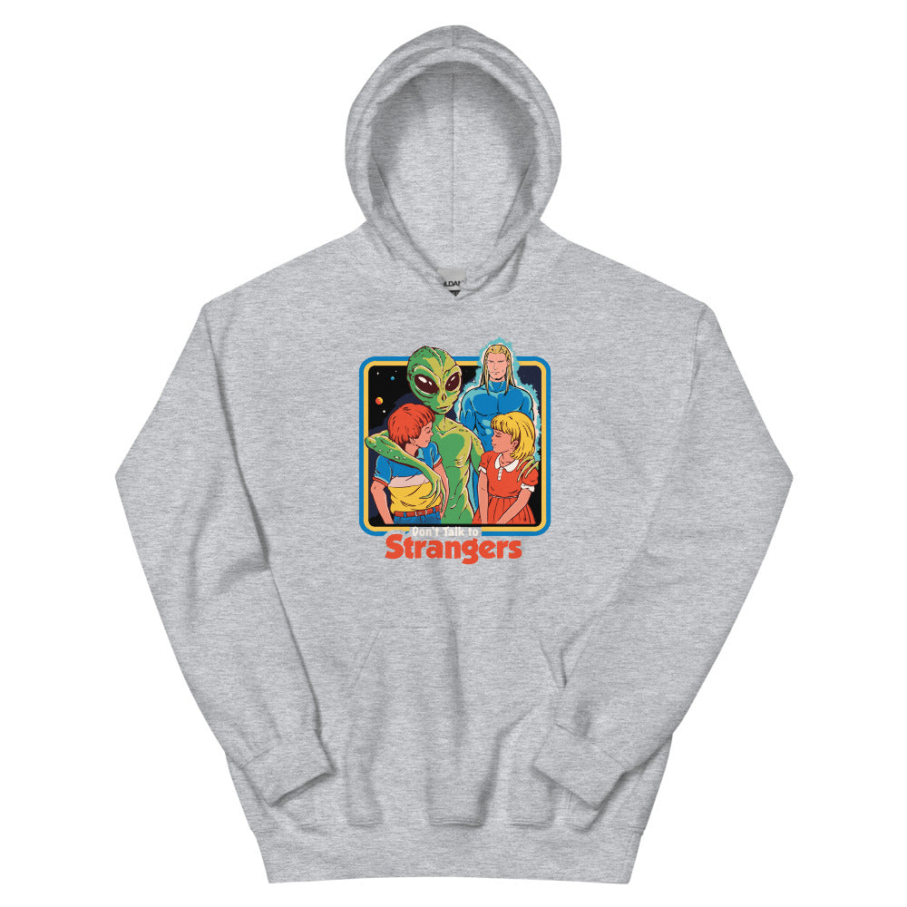 Dont Talk To Strangers Men's Hoodie | colour: Sport Grey
