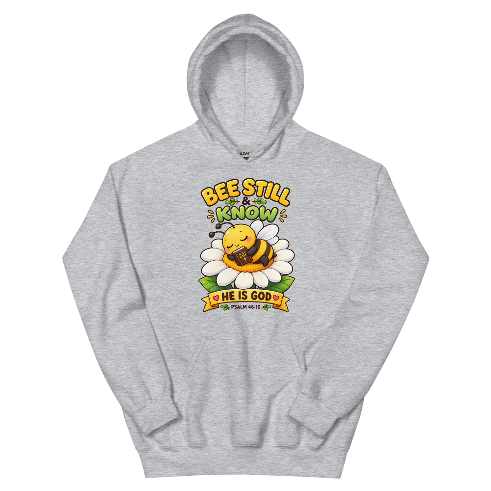 Bee Still And Know Hoodie | colour: Sport Grey