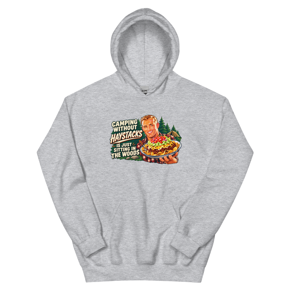 Camping Without Haystacks T-Shirt | gc: Hoodie/Sport Grey