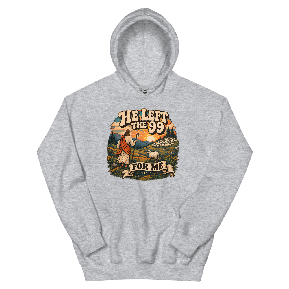 He Left The 99 For Me Retro Groovy T-Shirt | gc: Hoodie/Sport Grey