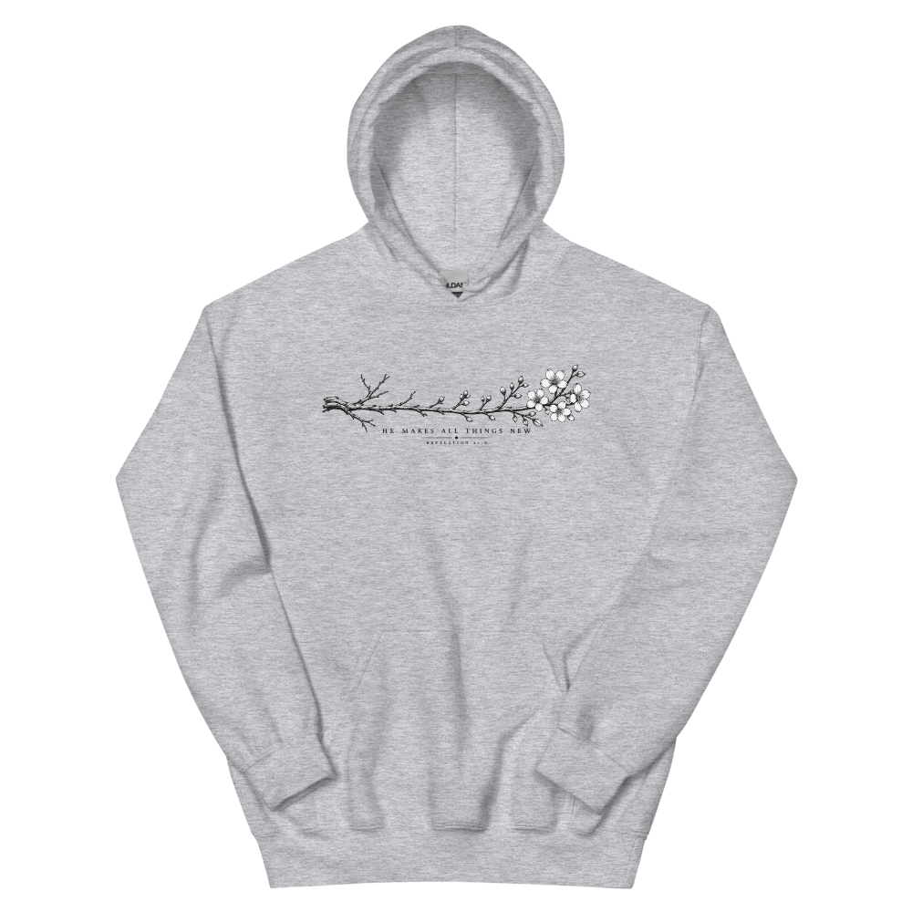 He Makes All Things New Branch Hoodie | colour: Sport Grey