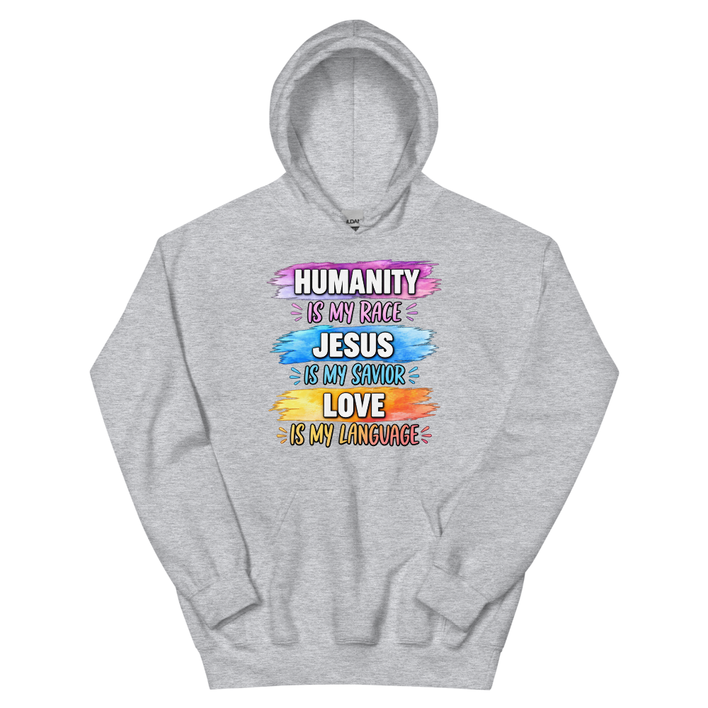 Humanity Is My Race T-Shirt | gc: Hoodie/Sport Grey