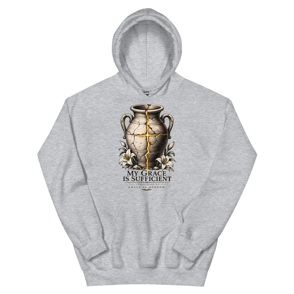 My Grace Is Sufficient Kintsugi T-Shirt | gc: Hoodie/Sport Grey