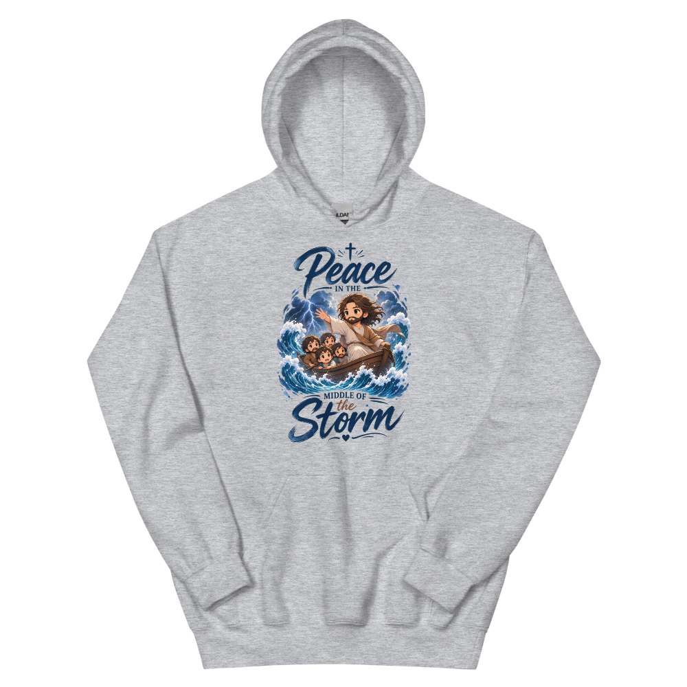 Peace In The Middle Of The Storm Hoodie | colour: Sport Grey