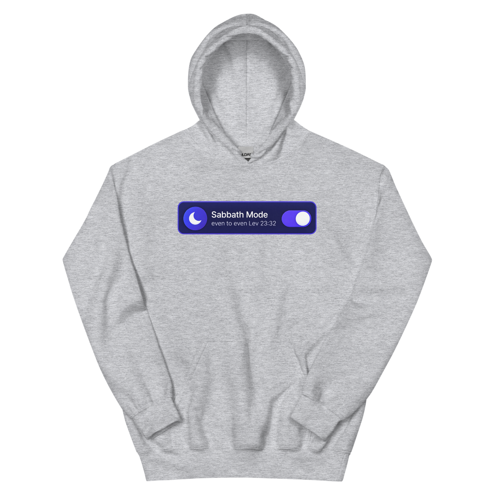 Sabbath Mode Toggle T-Shirt | gc: Hoodie/Sport Grey