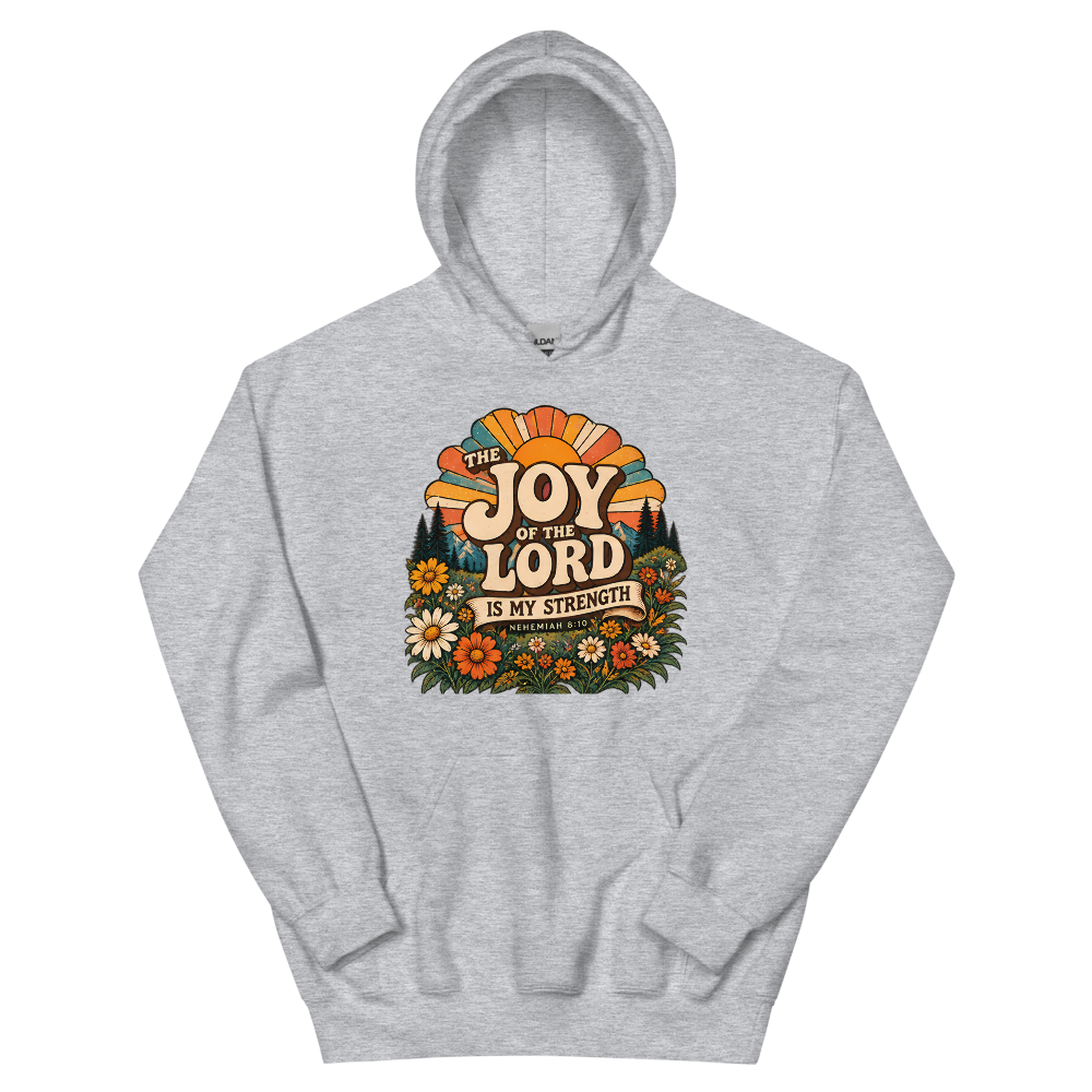 The Joy Of The Lord Is My Strength Retro T-Shirt | gc: Hoodie/Sport Grey